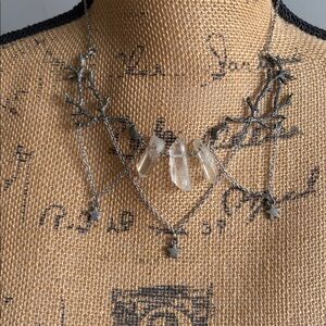 Crystal Antler Necklace